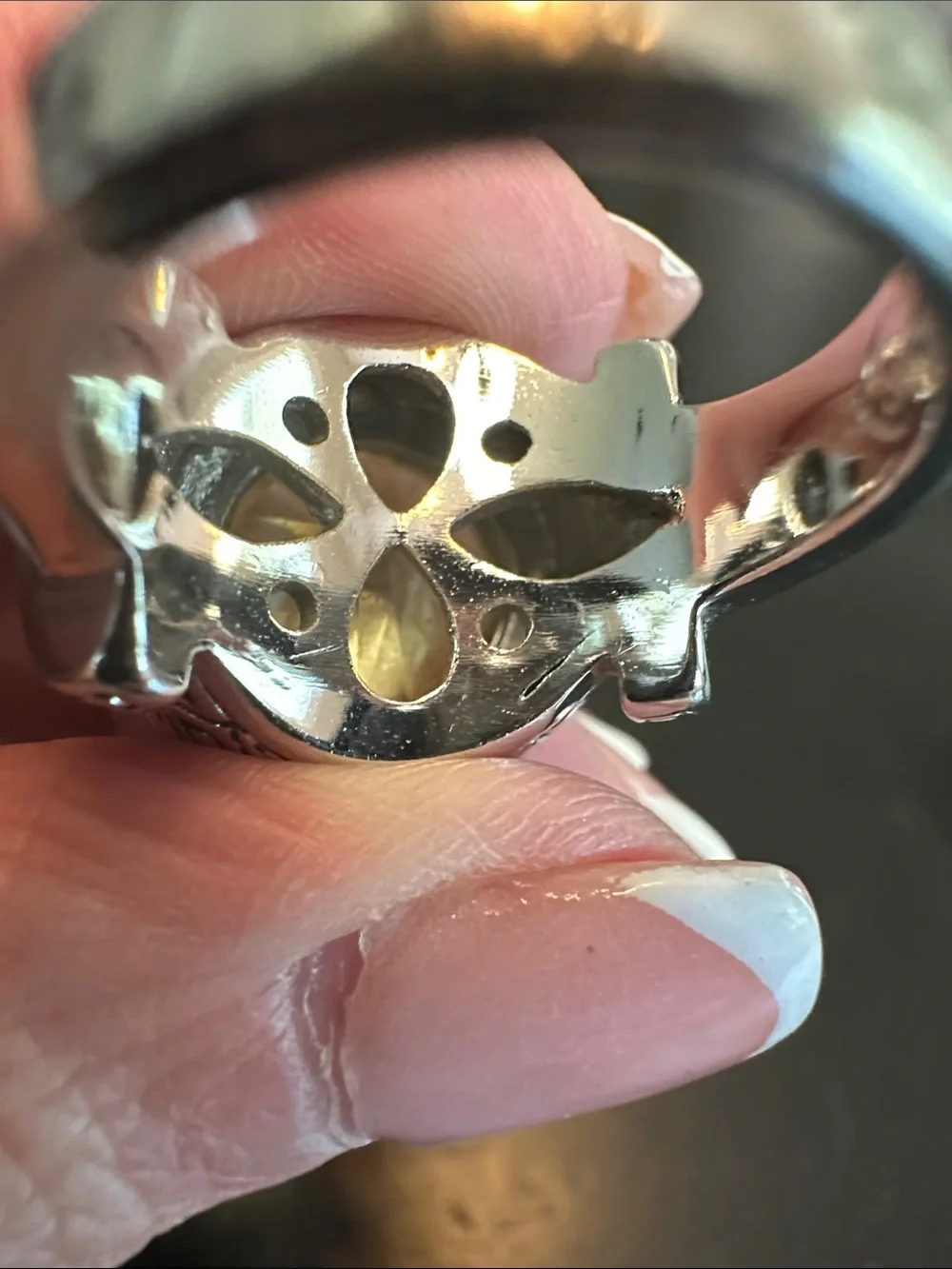 Premier Design “Lemon Luxe” (Vintage) Large Yellow Crystal Statement Ring-size 7